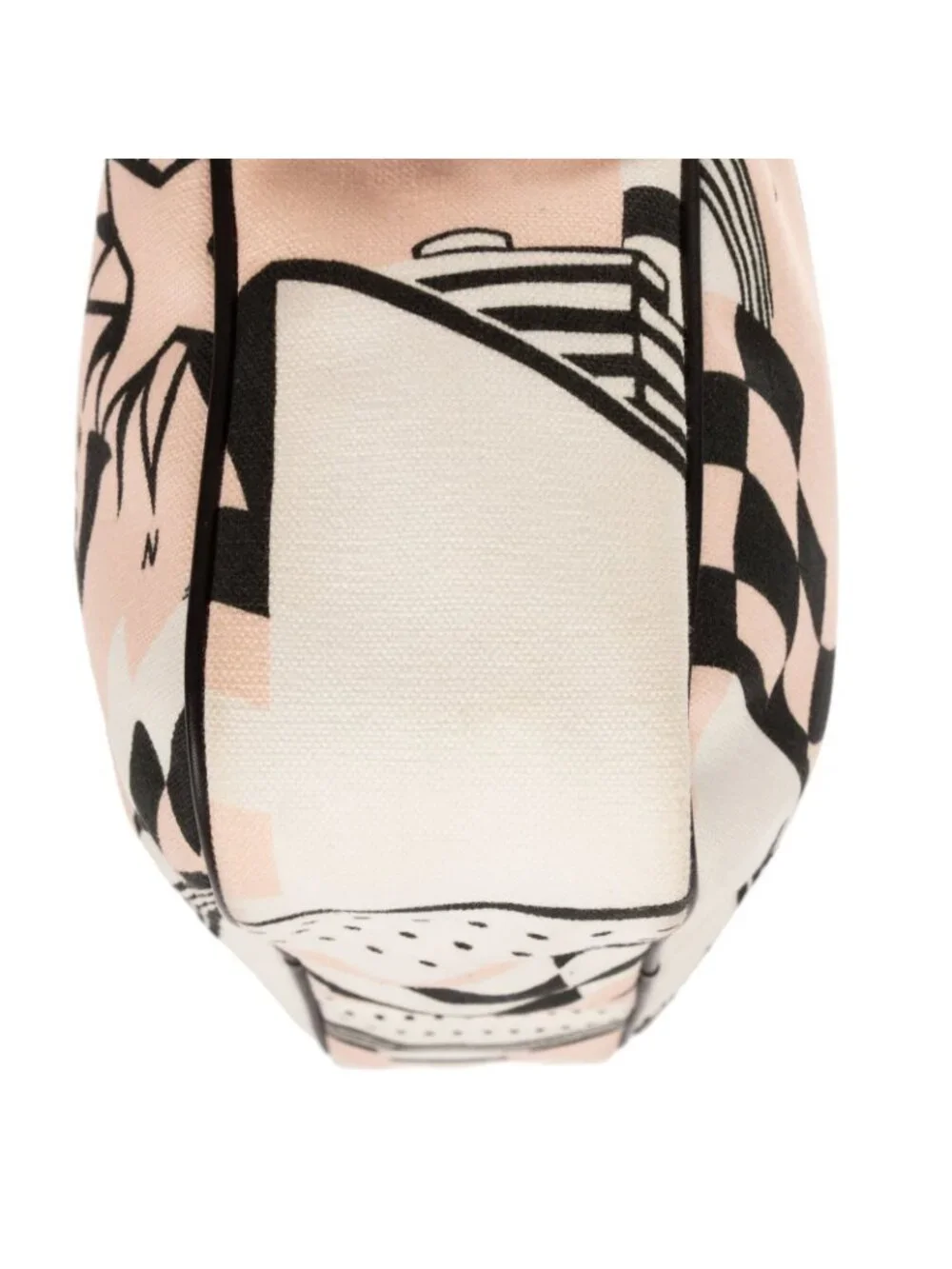 Chanel la Pausa Bay Camera Bag White Black Pink Printed Canvas